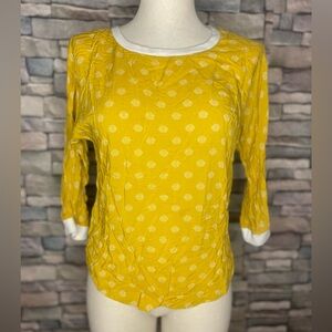 Maeve by Anthropology 100% rayon blouse with back zipper & 3/4 sleeves💛